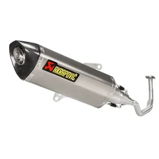 EXHAUST FOR MAXISCOOTER AKRAPOVIC FOR YAMAHA 125 XMAX ABS 2020> (SILVER SILENCER). (S-Y125SO5-HRSS/1). (EEC APPROVED).