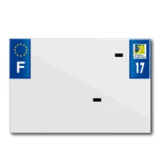 PLASTIC STRIP FOR PVC LICENSE PLATE WITH BUSINESS NAME (MOTORBIKE FORMAT 210X145)-DEPT 17/EUROPE (SOLD PER UNIT)