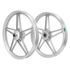JANTE/ROUE CYCLO 17" TYPE BERNARDI POUR PEUGEOT 103 MVL, VOGUE ARGENT (VENDU PAR PAIRE)  -SELECTION P2R-