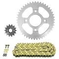 KIT CHAINE ADAPTABLE DAELIM 125 ROADSPORT 2008>2016  428  14x45  (DIAM COURONNE 58/90/10.5)  (DEMULTIPLICATION ORIGINE)  -AFAM-