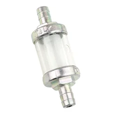 FILTRE A ESSENCE CYLINDRIQUE ACIER DIAM 8 mm TRANSPARENT/ARGENT (VENDU A L'UNITE)  -OMG-