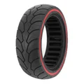 PNEU TROTTINETTE  8.5 X 2.50 NOIR LISERET ROUGE - PNEU PLEIN (POUR DUALTRON ET AUTRES)