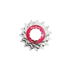 KIT 3 PIGNONS SUNRACE POUR CASSETTE 12V. 11-13-15 METALLIC SILVER AVEC ECONTRE ECROU BLOCAGE