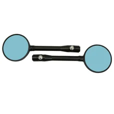 RETROVISEUR MOTO AVOC INDIANA ROND ALU CNC NOIR 76 mm FIXATION M8 + M10 (PAIRE)