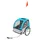 REMORQUE VELO ENFANT COUVERTE 2 PLACES MAXI 45Kg COLORI BLEU AVEC ROUES 20" à BLOCAGE ET FIXATION AXE DE ROUE ARRIERE - MONTAGE RAPIDE SANS OUTIL (2 ENFANTS DE 18KGS ET 1 BAGAGE DE 9KGS)
