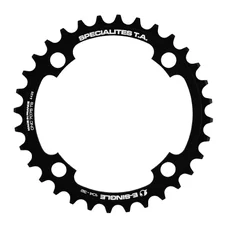 CHAINRING FOR E-BIKE - SINGLE  32teeth Ø104 BLACK TA E-SINGLE 4 ARMS ALU 7075 FOR BOSCH / BROSE / YAMAHA / GIANT / SHIMANO E-STEPS TA E-ONE