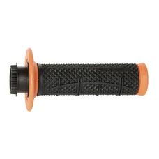 REVETEMENT POIGNEE PROGRIP MOTO OFF ROAD 809 SIMPLE DENSITE ORANGE/NOIR CLOSED END 115mm (AVEC LOCK ON - LIVRER AVEC 7 EMBOUTS 2T ou 4T) (CROSS/MX) (PAIRE)
