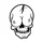 STICKER LETHAL THREAT MINI SKULL TITS (60x80mm)