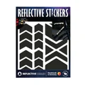 AUTOCOLLANT/STICKER REFLECHISSANT POUR VELO, CASQUE MODELE FLECHE/CHEVRON NOIR