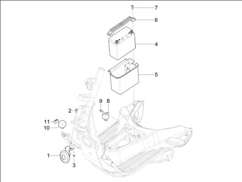 Relais - Batterie - Avertisseur sonore