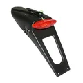 SUPPORT DE PLAQUE IMMATRICULATION AVEC FEU 50 A BOITE/MOTO FEU ROUGE A LEDS (L 430mm / H 125mm / L 135mm) (HOMOLOGUE CE)  -REPLAY-
