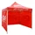 TENTE PADDOCK/BARNUM/TONNELLE  P2R 2,5x2,5M ROUGE/BLANC STRUCTURE ACIER, TOILE POLYESTER OXFORD, HAUTEUR REGLABLE (AVEC CLOISONS)