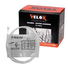CABLE FOR BRAKES - FOR MOPED - VELOX G.1- FOR MBK  head 6x10mm  Ø 18/10  Lg 1,80M  (14 wires)  (IN BOX PER 25)