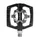 PEDALE GRAVEL / VTT  PLATE SWITCH AUTOMATIQUE ALU CNC NOIR 90 x 90 mm (COMPATIBLE SHIMANO SPD) (PAIRE)