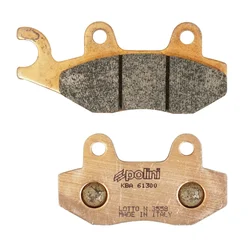 BRAKE PADS - POLINI  BENELLI 150 CAFFENERO / PEUGEOT 400 SATELLIS, 400-500 GEOPOLIS / SUZUKI 400 BURGMAN  (L 96.5mm - 77mm - H 42mm -thk  7-4mm - 7.8mm)  (174.2063)  (SINTERED)