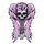 STICKER LETHAL THREAT MINI CORSET SKULL (60x80mm)
