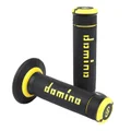 REVETEMENT POIGNEE DOMINO MOTO OFF ROAD A190 NOIR/JAUNE CLOSED END 120-123mm (PAIRE)