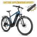 VELO ELECTRIQUE/VAE VTC 28 LEADER FOX BARNET 2025 HOMME BLEU 9V MOTEUR CENTRAL BAFANG M510 36V 95Nm BATTERIE 20Ah (20.5'' - h53cm - TAILLE XL - POUR ADULTE DE 183cm à 190cm)
