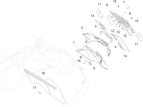 Couvercle arrière - Pare-boue