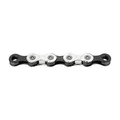 CHAINE VELO 11V. ROUTE/VTT  KMC ARGENT/NOIR 114 MAILLONS COMPATIBLE SHIMANO/SRAM (EN BOITE)