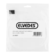 LINER ELVEDES TRANSPARENT POUR PASSAGE INTEGRE DES CABLES DERAILLEUR DIAM 1,4 - 2 mm L 750 mm (VENDU PAR 2) -INCLUS EMBOUT DE GAINE