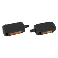 PEDAL FOR MOPED PEUGEOT 103 BLACK PLASTIC 14x125 With reflectors (PAIR). -SELECTION P2R-