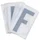 LETTRE PLAQUE PVC MOTO/SCOOTER 45mm  F  (VENDU PAR 10)