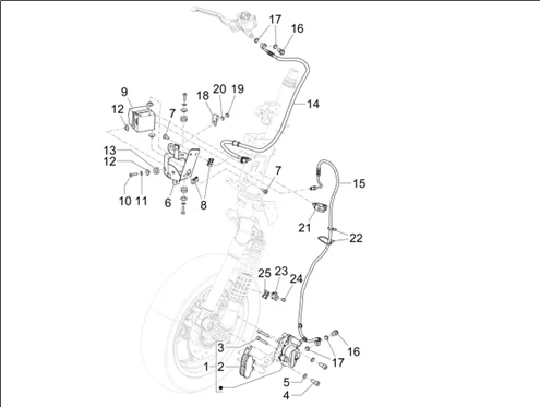 Tuyaus du freins - Etriers de frein (ABS)