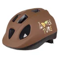 CASQUE VELO ENFANT POLISPORT JUNIOR ADVCENTURE MARRON TAILLE 52-56cm AVEC MOLETTE ET ECLAIRAGE LED (VENDU SUR CARTE)