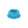 ECROU 6 PANS EPAULE M6 ALU BLEU (SACHET DE 6 PIECES)  -SELECTION P2R-
