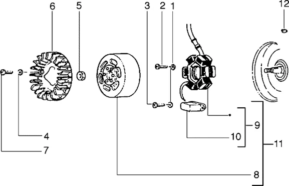 Volant magnetique