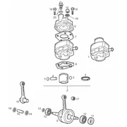Arbre moteur - Cylindre - Piston