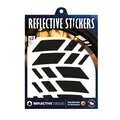 AUTOCOLLANT/STICKER REFLECHISSANT POUR ROUE DE VELO MODELE RACER NOIR (PLANCHE)