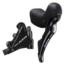 FREIN A DISQUE ROUTE HYDRAULIQUE SHIMANO 105 ARRIERE 11V. R7020 DOUBLE NOIR (LEVIER/MANETTE AVEC ETRIER BR-R7070+DURITE ASSEMBLE 1700mm)