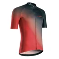 MAILLOT GIST HOMME FLOW MANCHES COURTES ZIP TOTAL ROUGE XXL    -5349