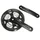 PEDALIER VTT SUNRACE 7/8V. M3 ALU NOIR 170mm 48-38-28 AVEC PARE CHAINE FUME - BOITIER 122mm