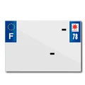 PLASTIC STRIP FOR PVC LICENSE PLATE WITH BUSINESS NAME (MOTORBIKE FORMAT 210X145)-DEPT 78/EUROPE (SOLD PER UNIT)