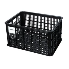 PLASTIC CRATE - BASIL BLACK 40Lt (recycled plastic) ON FRONT or REAR (50x36x27cm)