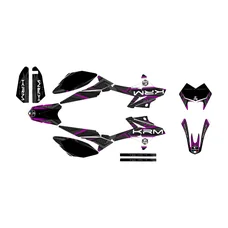 KIT DECO AUTOCOLLANT/STICKER 50 A BOITE KRM PRO RIDE POUR BETA 50 RR 2011>2020 NOIR/VIOLET (COMPLET)