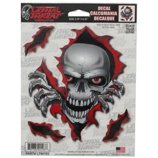 STICKER LETHAL THREAT PEEK A BOO SKULL RED (15x20cm) (LT90103)