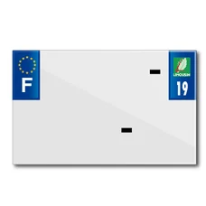 BANDE PLAQUE MOTO 210x130 POUR PVC VIERGE DEP. 19/EURO (VENDU A L'UNITE)