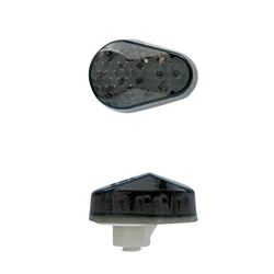 CLIGNOTANT MOTO TAAC FR06 13 LEDS FUME/NOIR (M10 / LONG 34mm / H 25mm) (PAIRE) QUALITE PREMIUM  -HOMOLOGUE ECE-