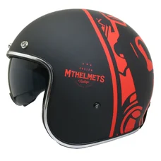 CASQUE JET MT LE MANS 2 SV DIVENIRE NOIR/ROUGE MAT    XS