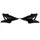 ENGINE SIDE COVER FOR SCOOT MBK 50 NITRO 1997>2012/YAMAHA 50 AEROX 1997>2012 GLOSS BLACK (PAIR)  -P2R-