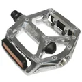 FLAT PEDAL FOR BMX- NEWTON -ALUMINIUM- SILVER 9/16" ON BEARINGS (PAIR ON CARD)