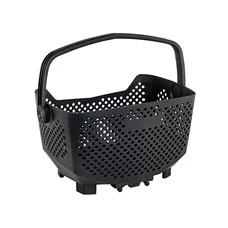 REAR BASKET PLASTIC - RACKTIME BASK IT BLACK - WITH HANDLE FOR CARRIER (43x24x29 cm) - COMPATIBLE RACKTIME SNAP-IT SYSTEM