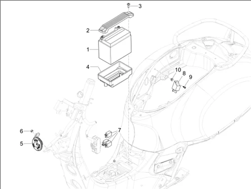 Relais - Batterie - Avertisseur sonore