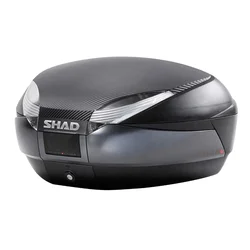 TOP CASE SHAD SH48 GRIS FONCE 48L AVEC AVEC PLATINE (CONTENANCE 2 CASQUES INTEGRAUX) (L61xH31xP46cm) AVEC COUVERCLE + DOUBLE DOSSERET (offre limitée) (D0B48306R)
