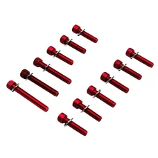 VIS DE CARTER REPLAY ALU POUR MBK 50 BOOSTER/YAMAHA 50 BWS ROUGE 6X25/40/45 (KIT DE 12)