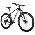 VELO MUSCULAIRE VTT 29 LEADER FOX EVOLUTION 2026 MIXTE NOIR/BLEU MAT 8V CADRE 20 POUCES (TAILLE ADULTE 180 à 188 cm)